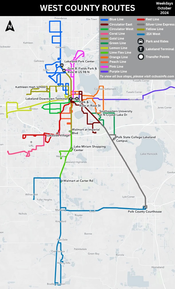 West County Routes Full Map